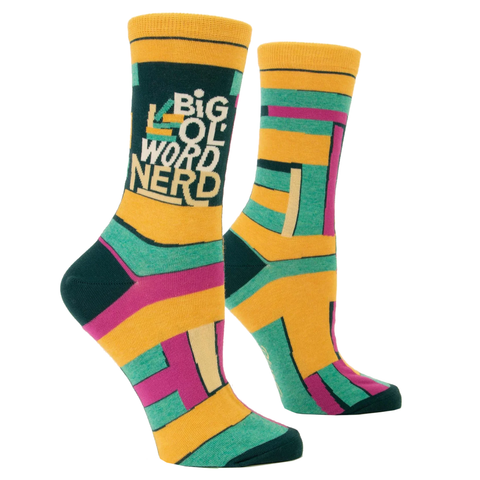 Women's Crew Socks - Big Ol' Word Nerd Women's Crew Socks - Big Ol' Word Nerd