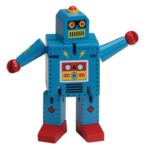 Wooden Robot - Blue Wooden Robot - Blue
