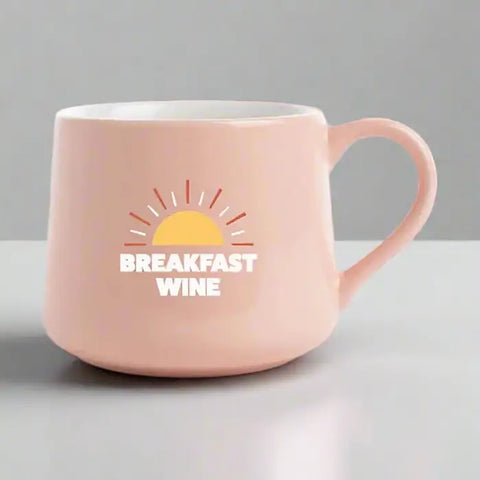 Breakfast Wine Mug - Pink Breakfast Wine Mug - Pink