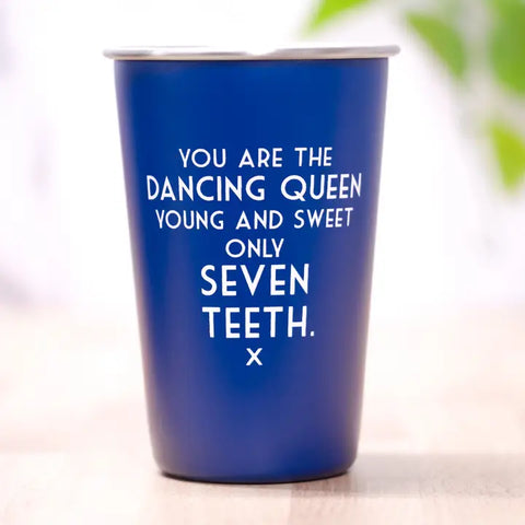 Only Seven Teeth Pint Glass - Blue Only Seven Teeth Pint Glass - Blue