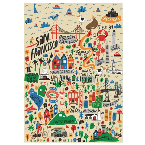 San Francisco Cartoon Puzzle San Francisco Cartoon Puzzle