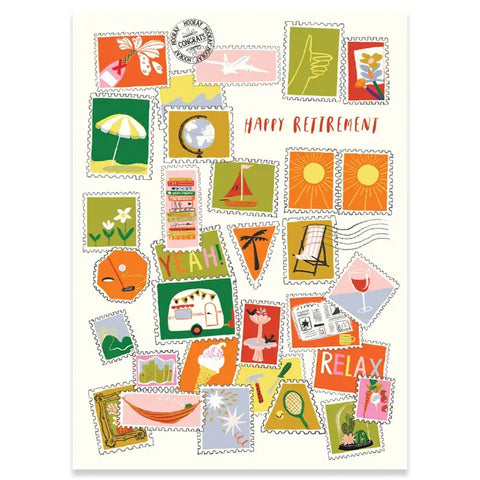 Retirement Stamps Greeting Card Retirement Stamps Greeting Card