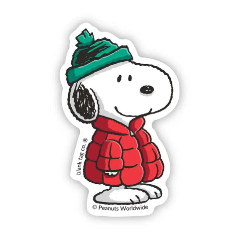 Peanuts Snoopy Puffy Jacket Sticker Peanuts Snoopy Puffy Jacket Sticker