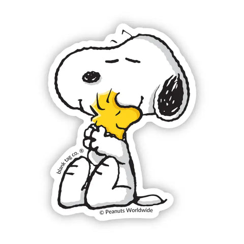 Peanuts Snoopy Hugging Woodstock Sticker Peanuts Snoopy Hugging Woodstock Sticker