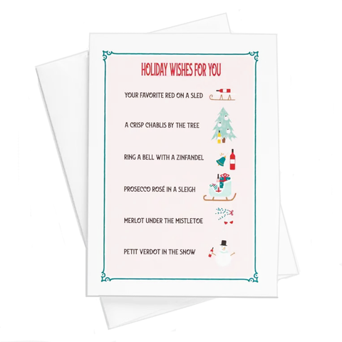 Holiday Wine Wishes Card Holiday Wine Wishes Card