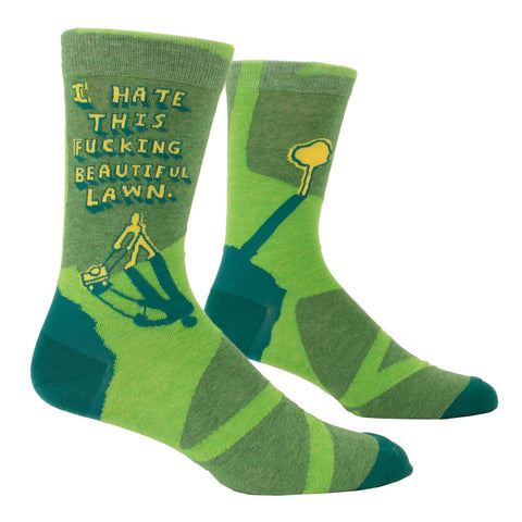 Men's Crew Socks - Fucking Beautiful Lawn Men's Crew Socks - Fucking Beautiful Lawn