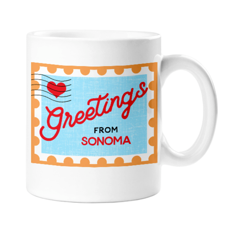 Sonoma Postage Stamp Mug Sonoma Postage Stamp Mug
