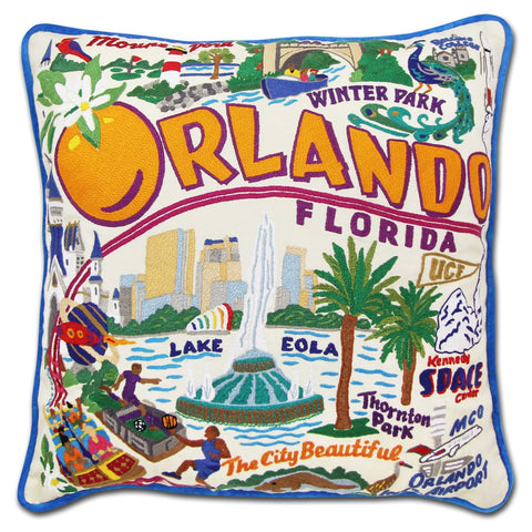 Orlando Hand- Embroidered Pillow Orlando Hand- Embroidered Pillow