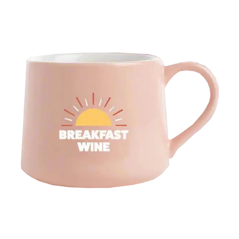 Breakfast Wine Mug - Pink Breakfast Wine Mug - Pink