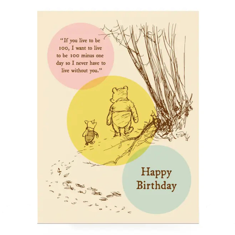 Pooh 100 Birthday Card Pooh 100 Birthday Card