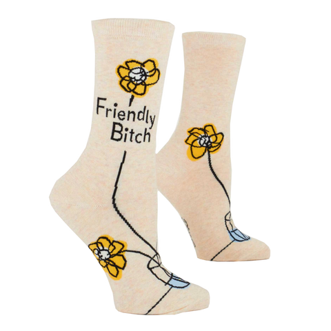 Women's Crew Socks - Friendly Bitch Women's Crew Socks - Friendly Bitch