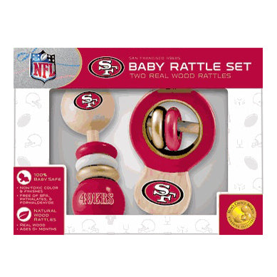 Wooden Rattle Set - San Francisco 49ers Wooden Rattle Set - San Francisco 49ers