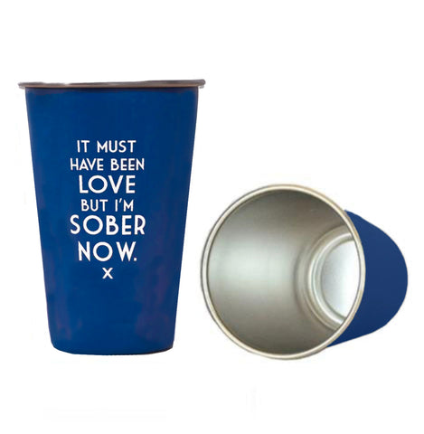 I'm Sober Now Pint Glass - Blue I'm Sober Now Pint Glass - Blue