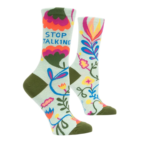 Women's Crew Socks - Stop Talking Women's Crew Socks - Stop Talking