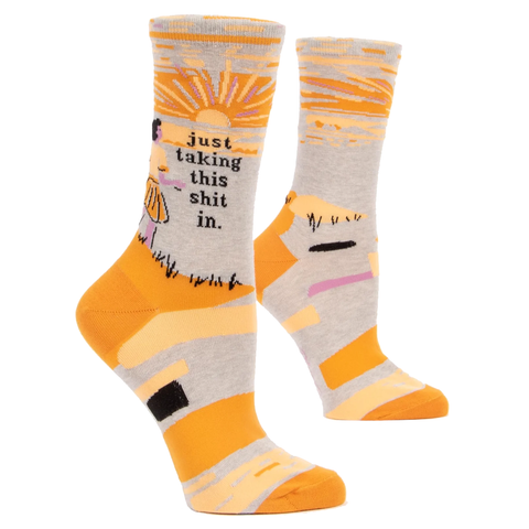 Women's Crew Sock - Just Taking This Shit In Women's Crew Sock - Just Taking This Shit In