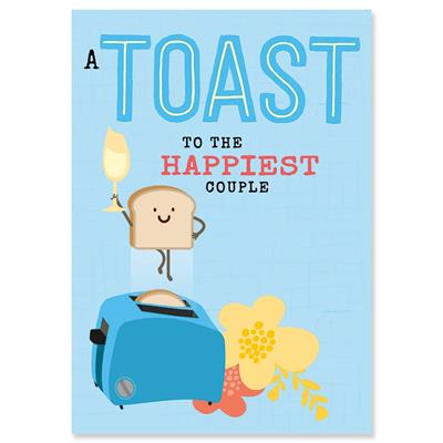 Toast Happiest Couple Birthday Card Toast Happiest Couple Birthday Card