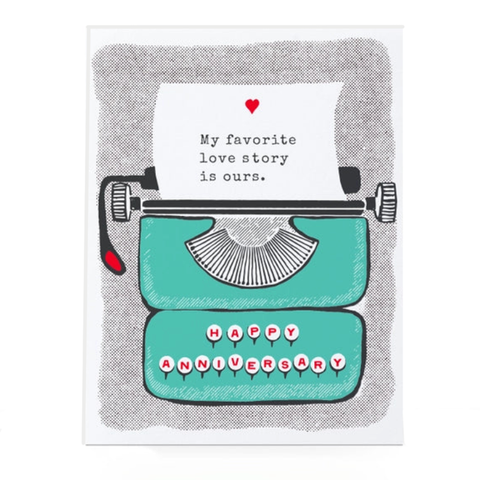 Typewriter Anniversary Card Typewriter Anniversary Card
