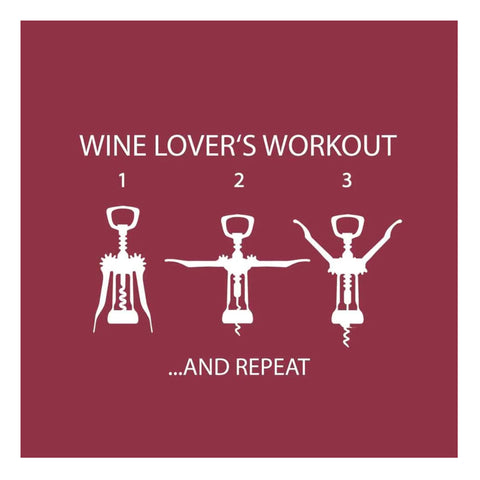 Wine Lover's Workout Cocktail Napkins Wine Lover's Workout Cocktail Napkins