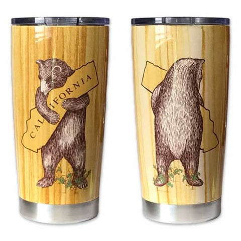 Bear Hugging, I Love You California Wood Grain Travel Mug Bear Hugging, I Love You California Wood Grain Travel Mug