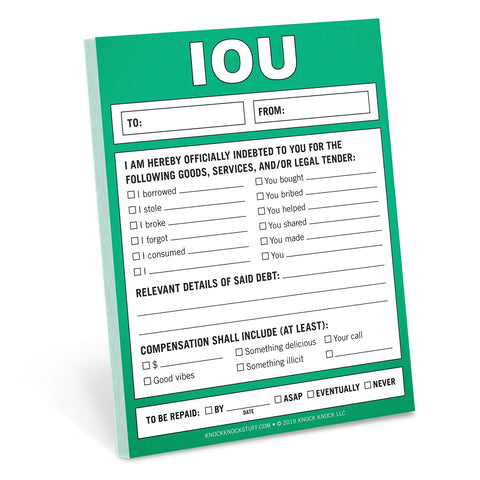 IOU Nifty Notes IOU Nifty Notes