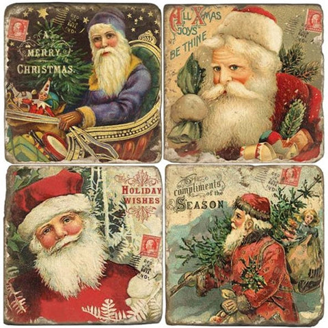 Santa Drink Coasters Santa Drink Coasters