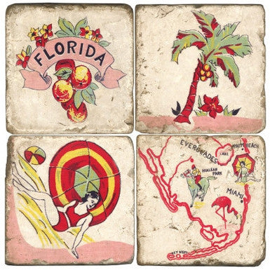 Florida Drink Coasters Florida Drink Coasters