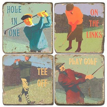 Golfing Drink Coasters Golfing Drink Coasters