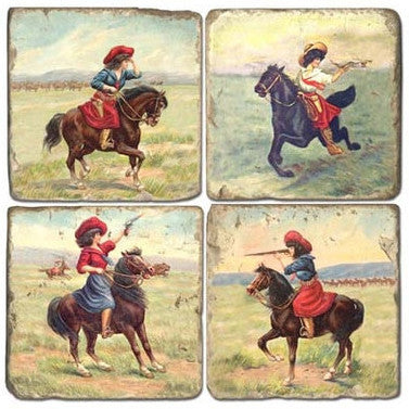 Cowgirl Drink Coasters Cowgirl Drink Coasters