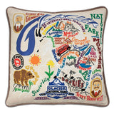 Glacier Hand-Embroidered Pillow