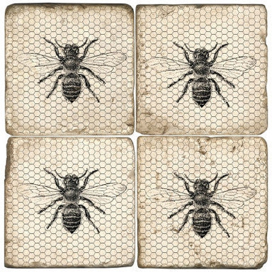 Honeycomb Bee Drink Coasters Honeycomb Bee Drink Coasters