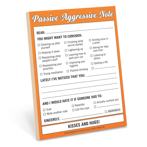 Passive-Aggresive Nifty Notes Passive-Aggresive Nifty Notes