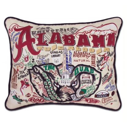 University of Alabama Collegiate Embroidered Pillow University of Alabama Collegiate Embroidered Pillow