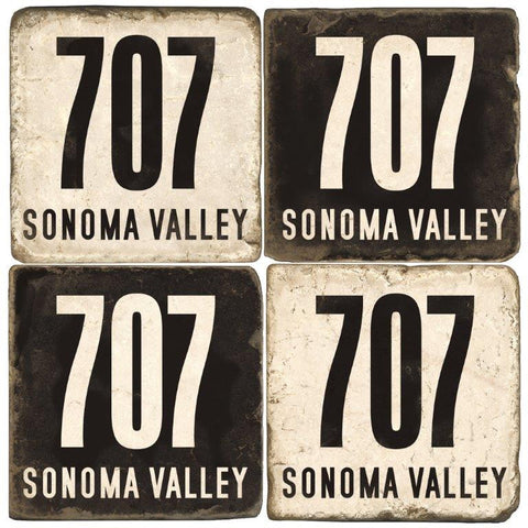 Sonoma Valley Area Code 707 Drink Coasters