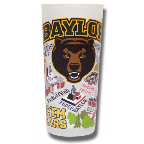 Baylor University Collegiate Frosted Glass Tumbler Baylor University Collegiate Frosted Glass Tumbler