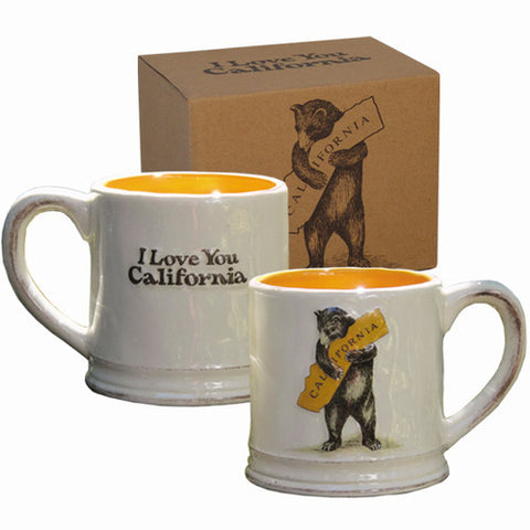 Bear Hugging, I Love You California Mug Bear Hugging, I Love You California Mug