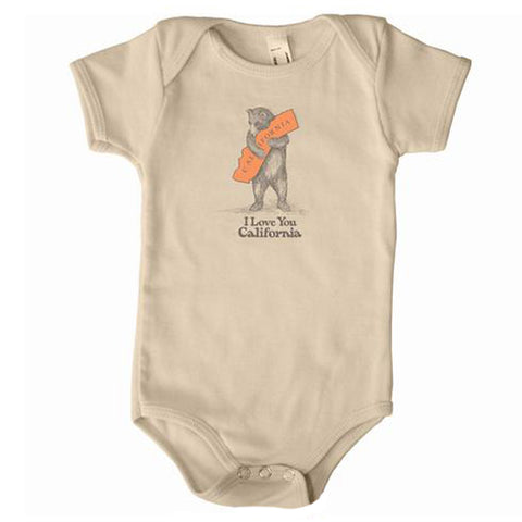 Bear Hugging California Baby Onesie Bear Hugging California Baby Onesie