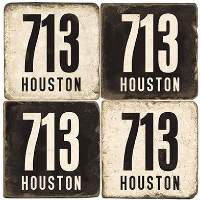 Houston Area Code 713 Drink Coasters