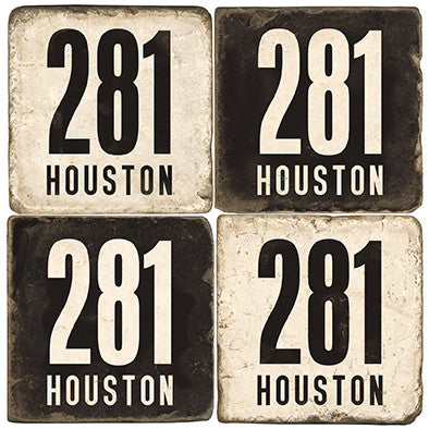 Houston Area Code 281 Drink Coasters Houston Area Code 281 Drink Coasters