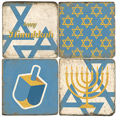 Happy Hanukkah Drink Coasters Happy Hanukkah Drink Coasters