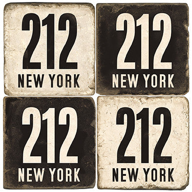 New York Area Code 212 Drink Coasters New York Area Code 212 Drink Coasters
