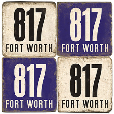 Fort Worth Area Code 817 Drink Coasters