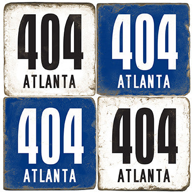 Atlanta Area Code 404 Drink Coasters Atlanta Area Code 404 Drink Coasters