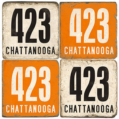Chattanooga Area Code 423 Drink Coasters Chattanooga Area Code 423 Drink Coasters