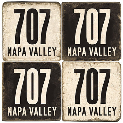 Napa Valley Area Code 707 Drink Coasters