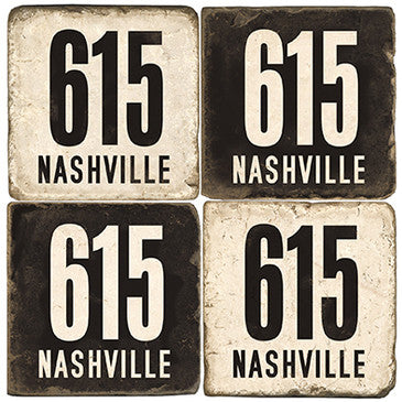 Nashville Area Code 615 Drink Coasters Nashville Area Code 615 Drink Coasters