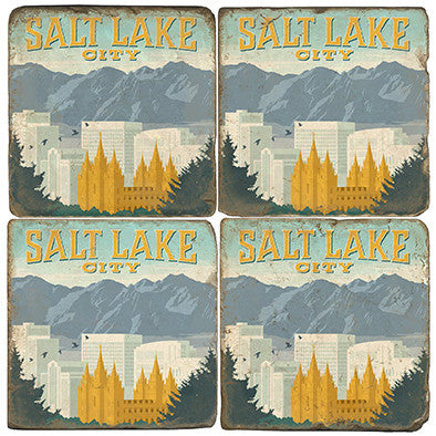 Salt Lake City Drink Coasters Salt Lake City Drink Coasters