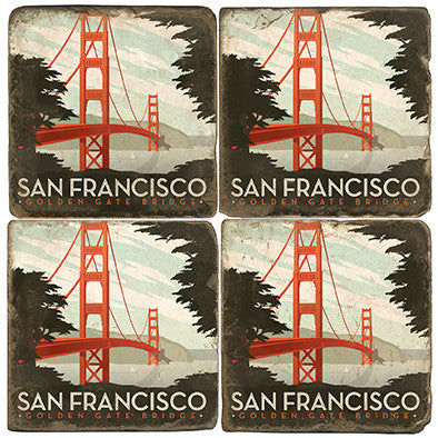 Golden Gate Bridge Drink Coasters Golden Gate Bridge Drink Coasters