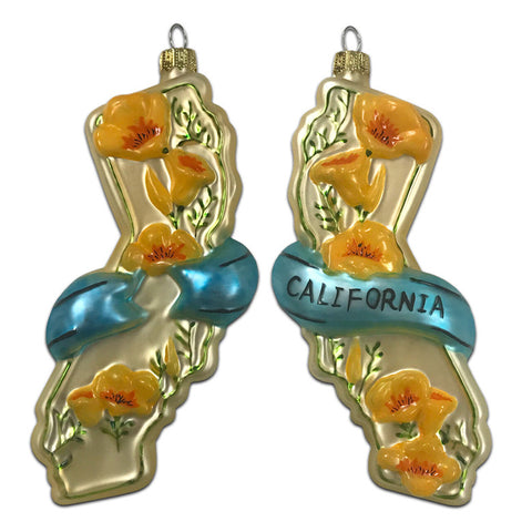 California Poppies Glass Ornament California Poppies Glass Ornament