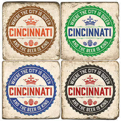 Cincinnati King of Beer Drink Coasters Cincinnati King of Beer Drink Coasters