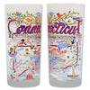 State of Connecticut Frosted Glass Tumbler